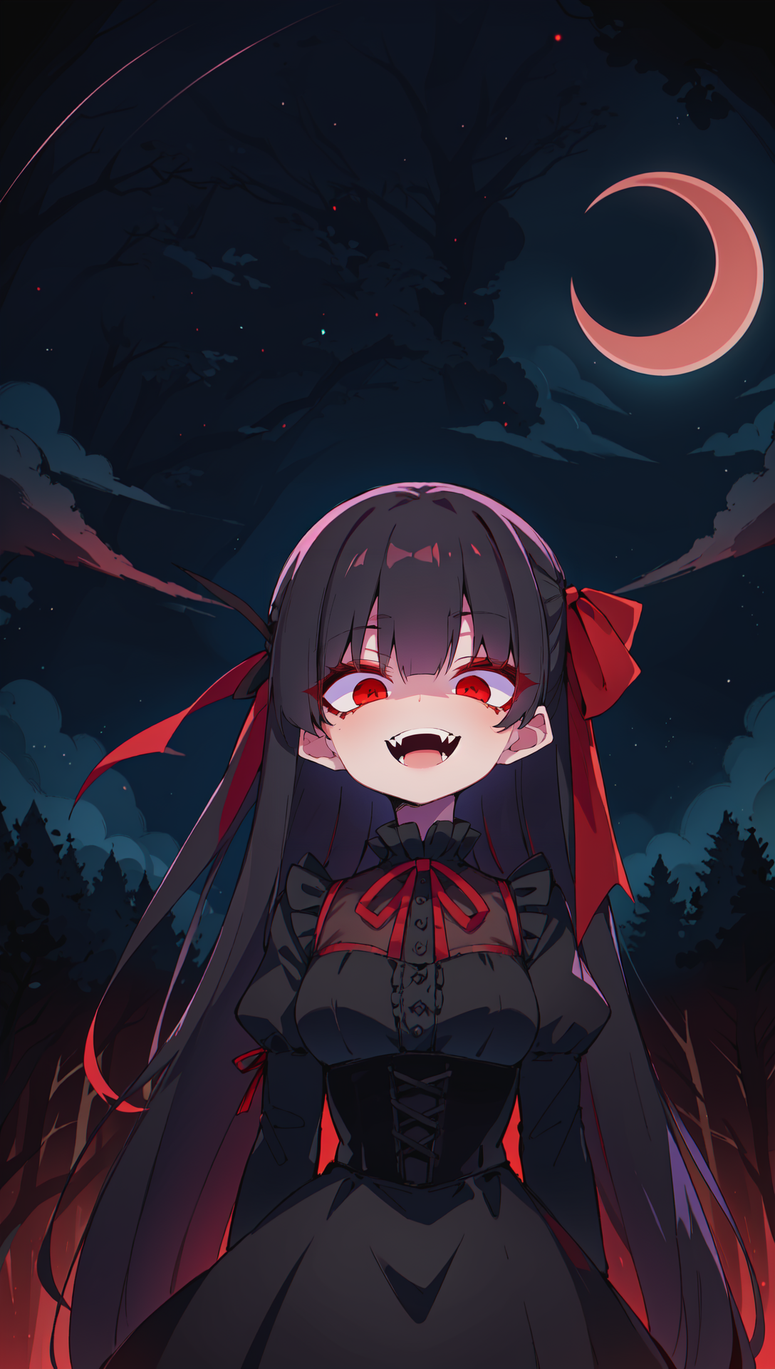 113797-2149693235-gothic, 1girl, vampire, red eyes, eyeliner, black lipstick, black hair, long hair, french braid, frills, (black dress_1.2), blac.png